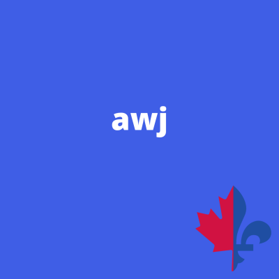 AWJ uni bleu- Fait au Québec